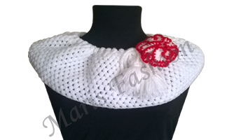 Scarf Puff Stitch - White