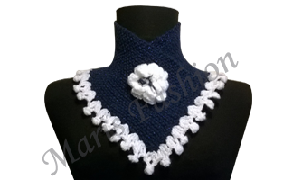 Short Neck Shawl - Dark Blue